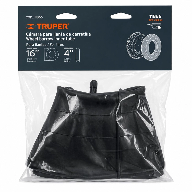 CAMARA PARA NEUMATICOS DE CARRETILLA 16 TRUPER CM - 3