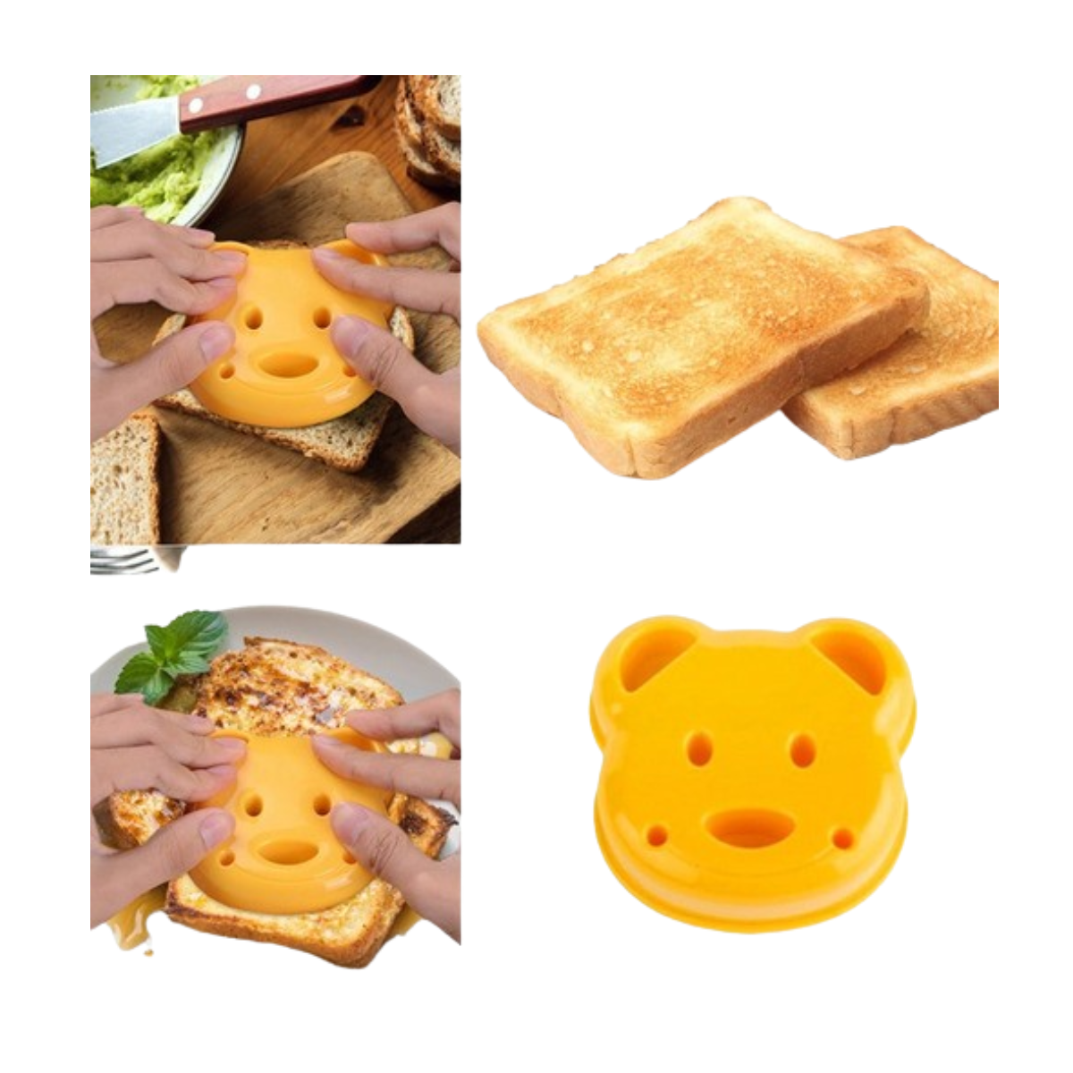 MOLDE DE SÁNDWICH EMPAREDADO DE OSO DESAYUNO PARA COCINA - 4