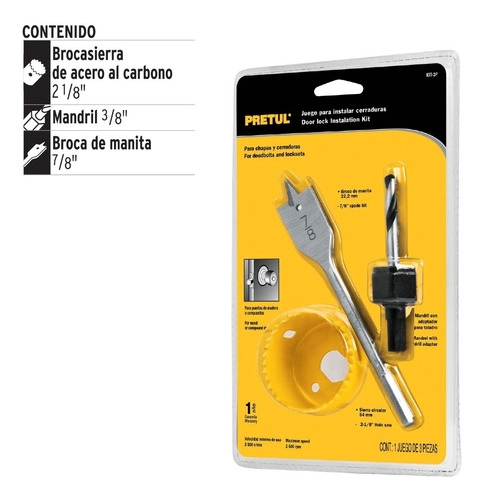 SIERRA COPA P/INSTALAR CERRADURAS 3 PIEZAS TRUPER - 2