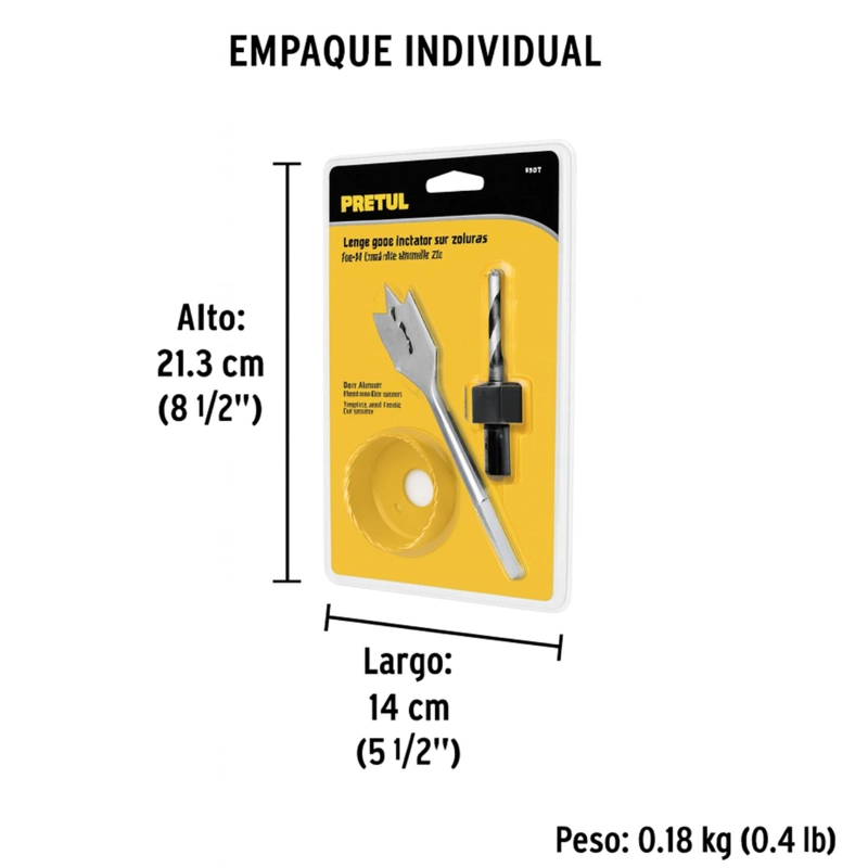 SIERRA COPA P/INSTALAR CERRADURAS 3 PIEZAS TRUPER - 3