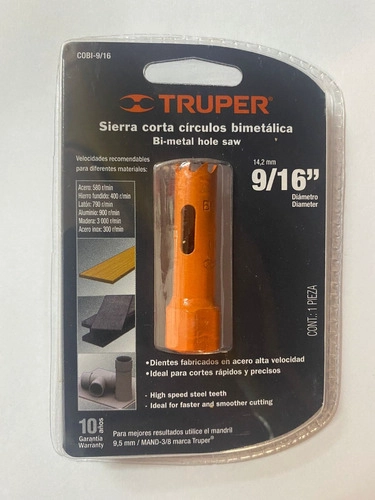 SIERRA COPA BIMETALICA TRUPER EXPERT, COBI-9/16 14,2MM - 2