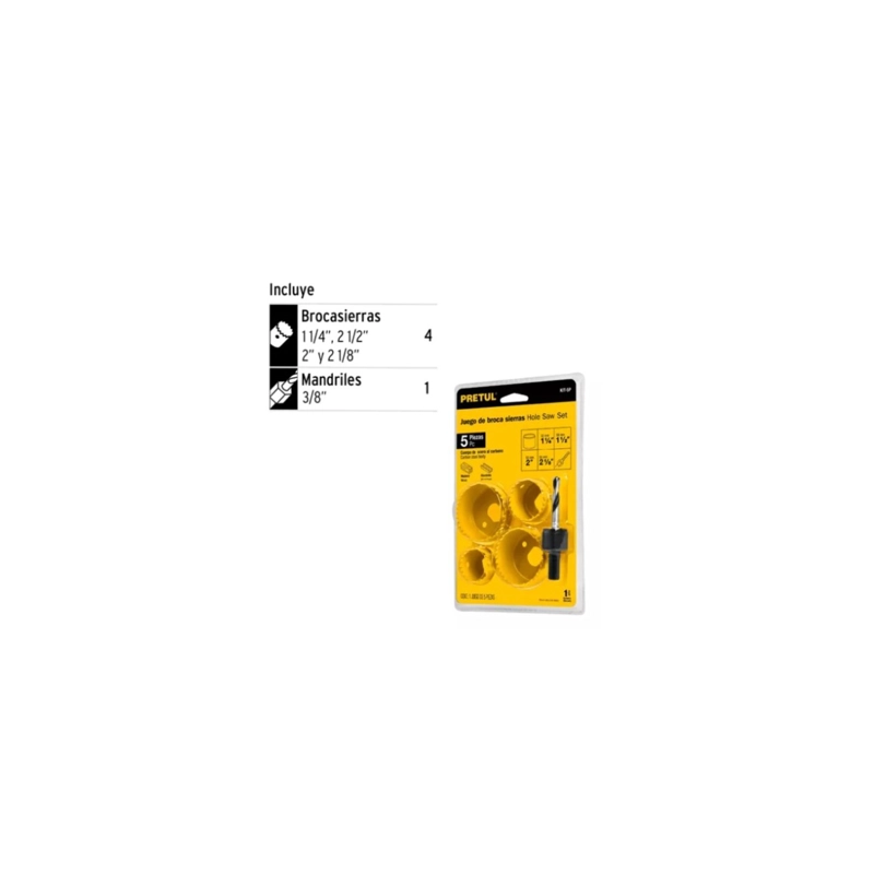 SIERRA COPA CTPR20 5 PIEZAS PARA INSTALAR CERRADURAS PRETUL KIT-5P - 3
