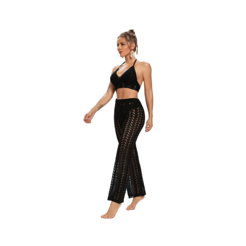 PANTALÓN LARGO MUJER GTTTBB PLAYERO TEJIDO CORDON DELANTERO PAREO - 3