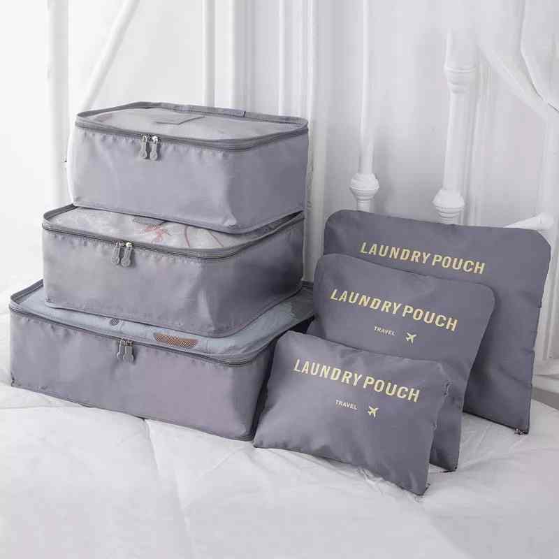 SET 6 ORGANIZADORES EQUIPAJE VIAJE BOLSA ROPA INTERIOR - 2