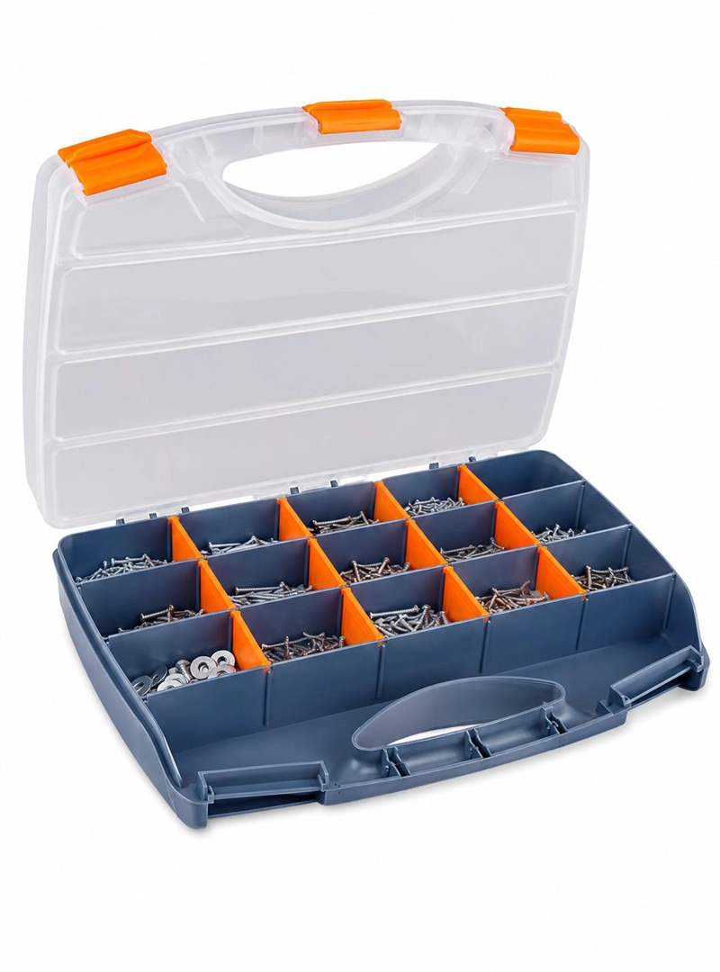 CAJA HERRAMIENTAS KENDO CTK03 ORGANIZADORA PLÁSTICO 15 COMPARTIMIENTOS 90224 2 X 2 CM - 2