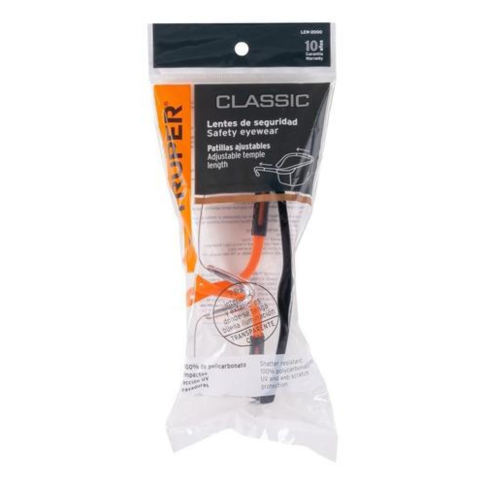 LENTES DE SEGURIDAD AJUSTABLES TRANSPARENTES, TRUPER CLASSIC - 3