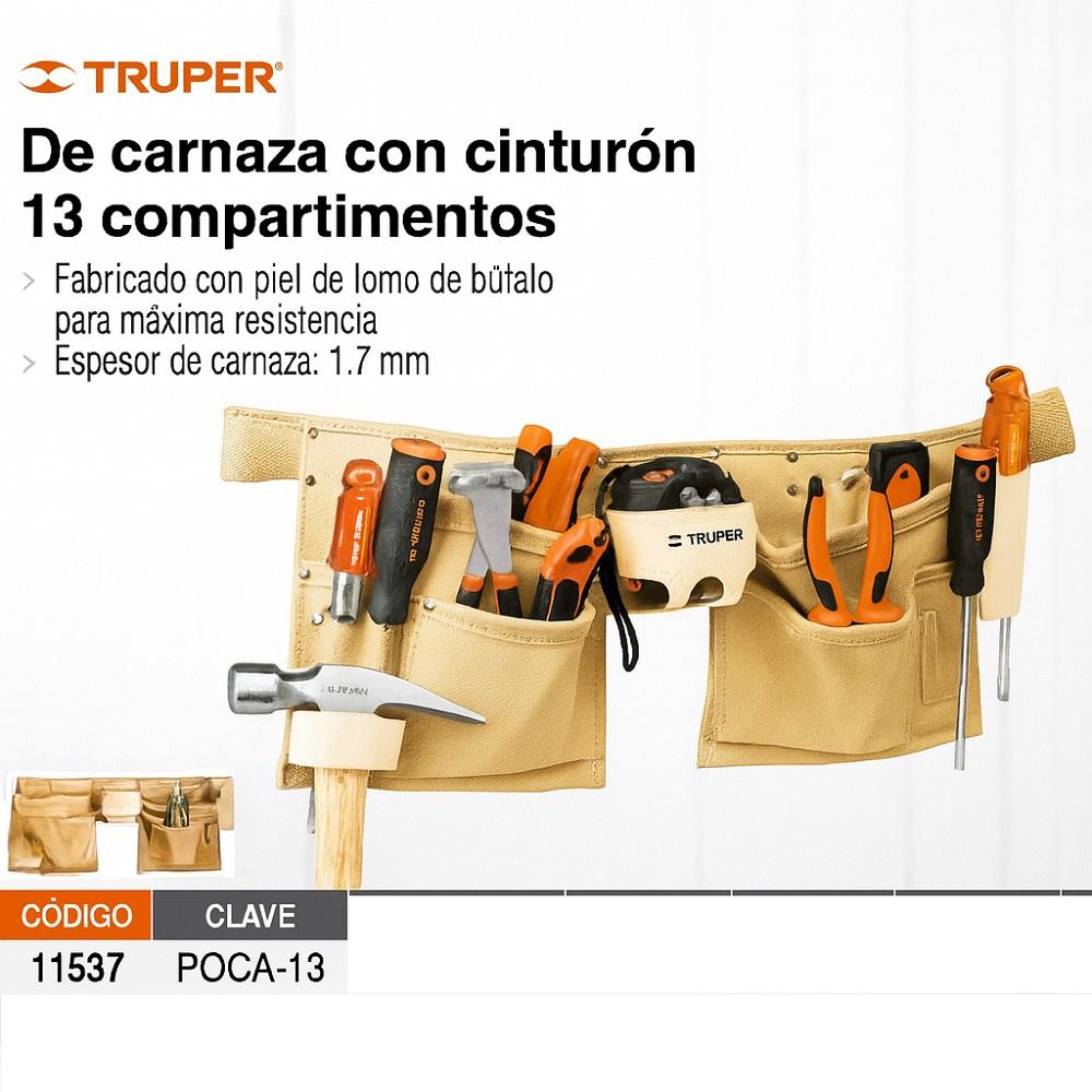 COLETO TRUPER CTTRU51 PORTA HERRAMIENTA CARNAZA C/CINTURÓN 13 COM. 2 X 2 CM - 5