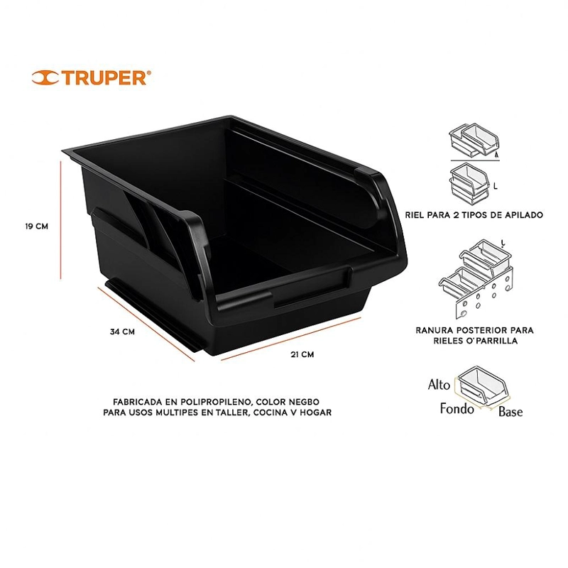 GAVETA TRUPER CTTRU108 APILABLE PLÁSTICA 4 - 4