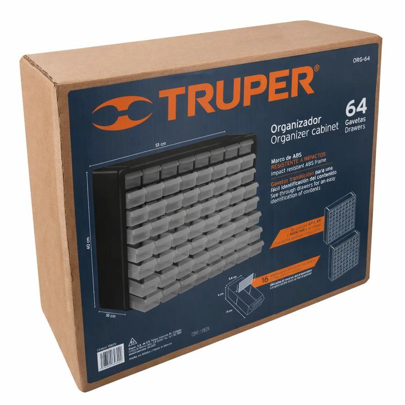 ORGANIZADOR TRUPER CTTRU218 HERRAMIENTAS PERNOS GOLILLAS. 2 X 2 CM - 7