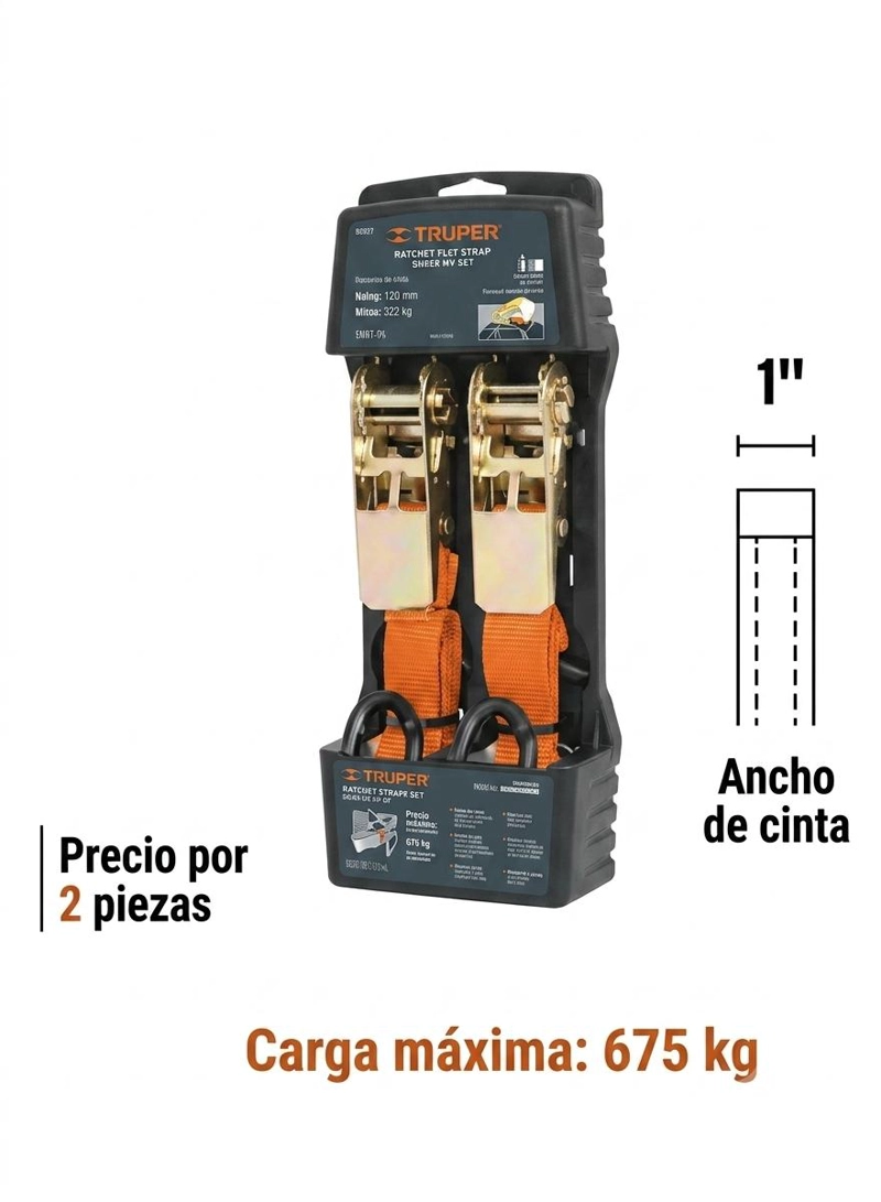 ESLINGA TRUPER CON MATRACA CARGA 675KG. 2024 - 3