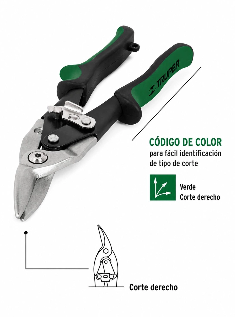 TIJERA DE AVIACION CORTA LATA CORTE DERECHO TRUPER - 5
