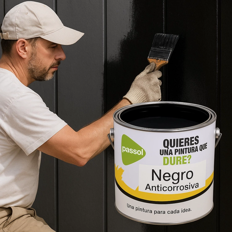ANTICORROSIVO ALQUIDICO NEGRO 1 GALON PASSOL (REJAS,FIERRO - 5