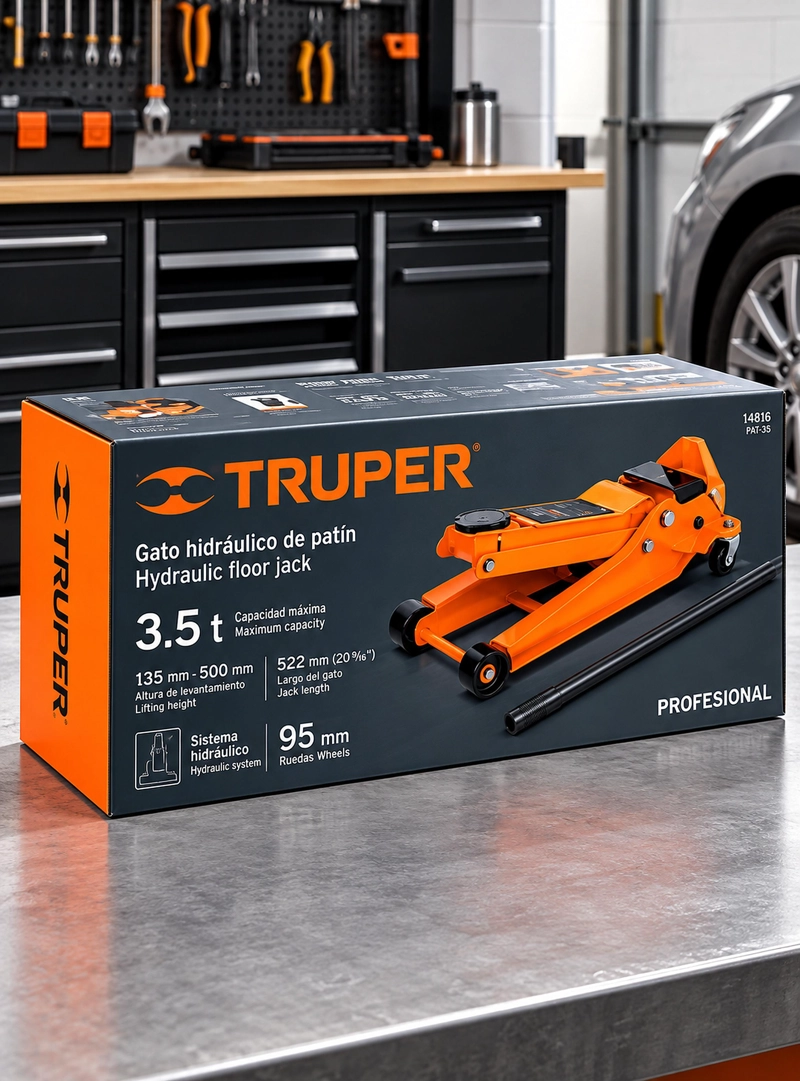 GATA HIDRAULICA TRUPER 3.5TON T/CAIMAN GAPRO-3.5PB - 3
