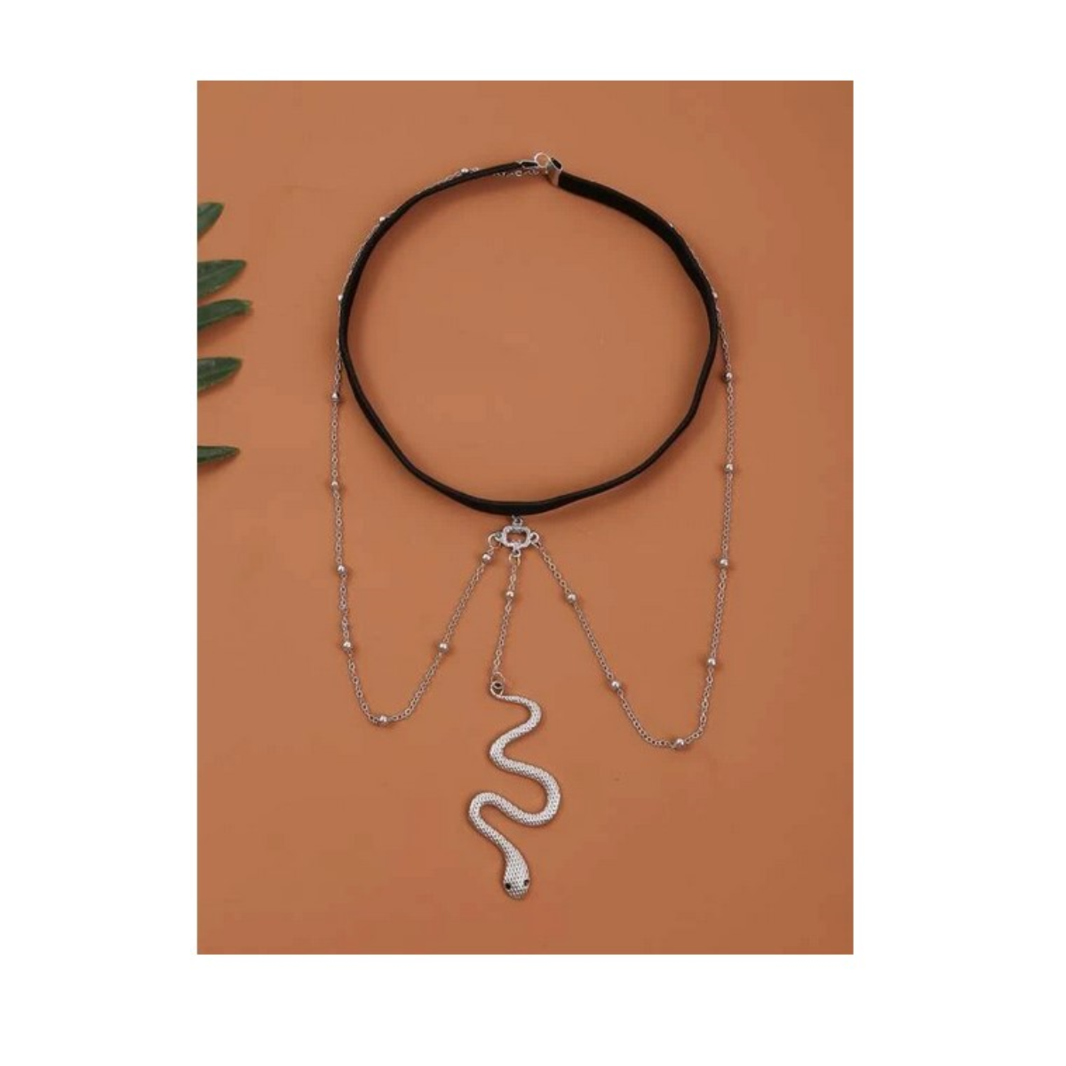 CADENA 2024 PLATA ACCESORIO LIGUERO PARA PIERNA MUSLO SERPIENTE PLATEADO - 4