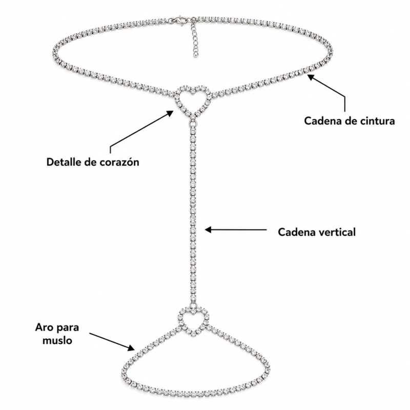 CADENA 2024 ACCESORIO LIGUERO PARA PIERNA DIAMANTE - 9