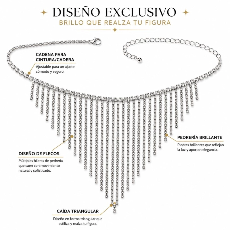CADENA 2024 ACCESORIO COLLAR CINTURA CADERA SEXY - 3