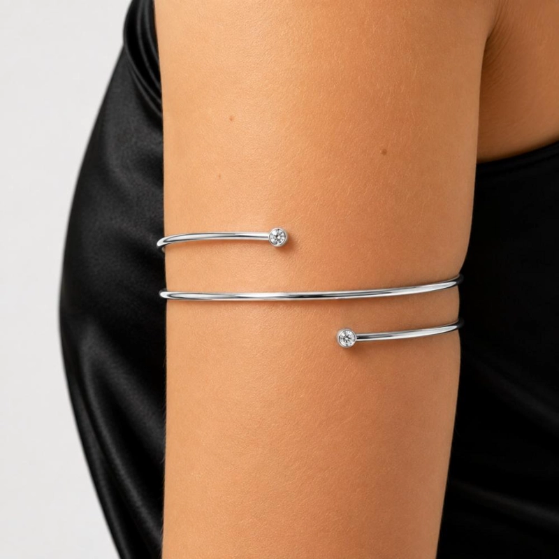 BRAZALETE BRAZO SUPERIOR JOYAS ACCESORIOS DIAMANTE IMITACION - 1