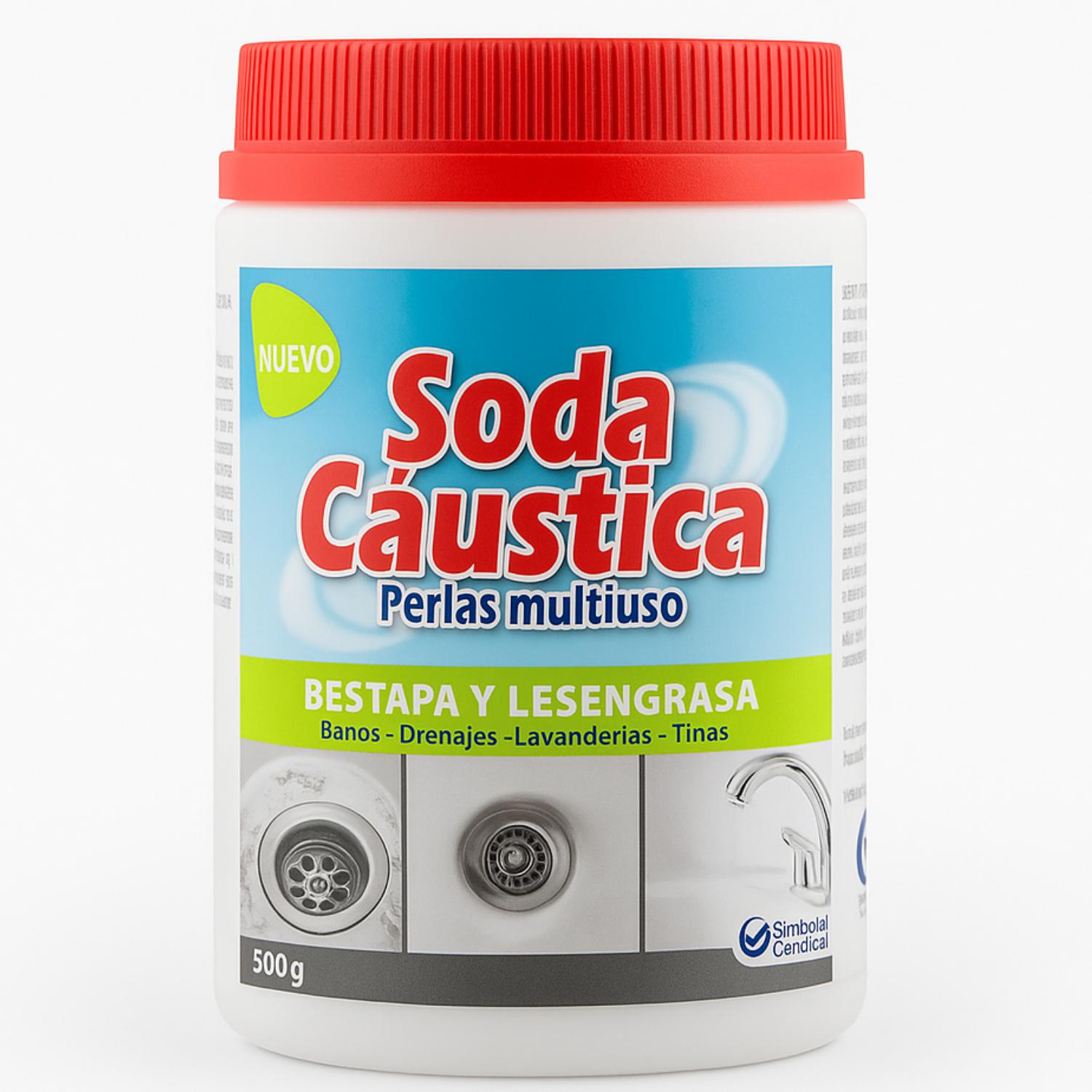SODA CAUSTICA EN PERLAS POTE 1/2KG PASSOL ORIGINAL - 1