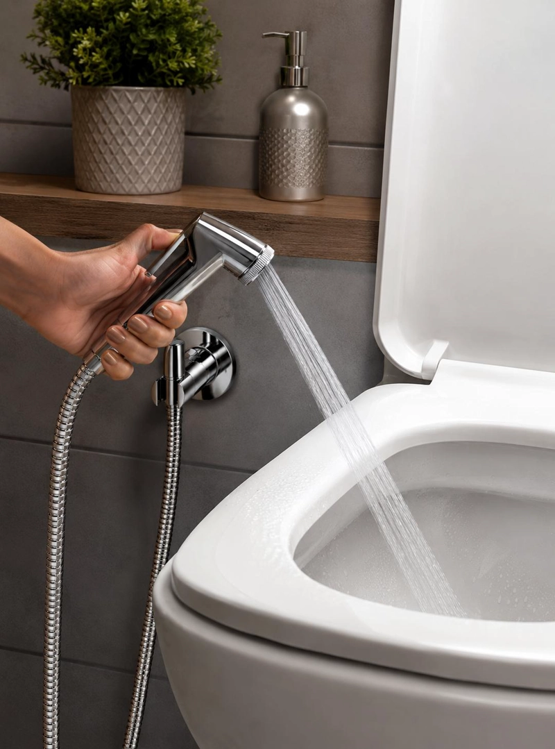 DUCHA FANALOZA CTFA07 BIDET ARABE MANGO CROMADO BRIGGS- - 2