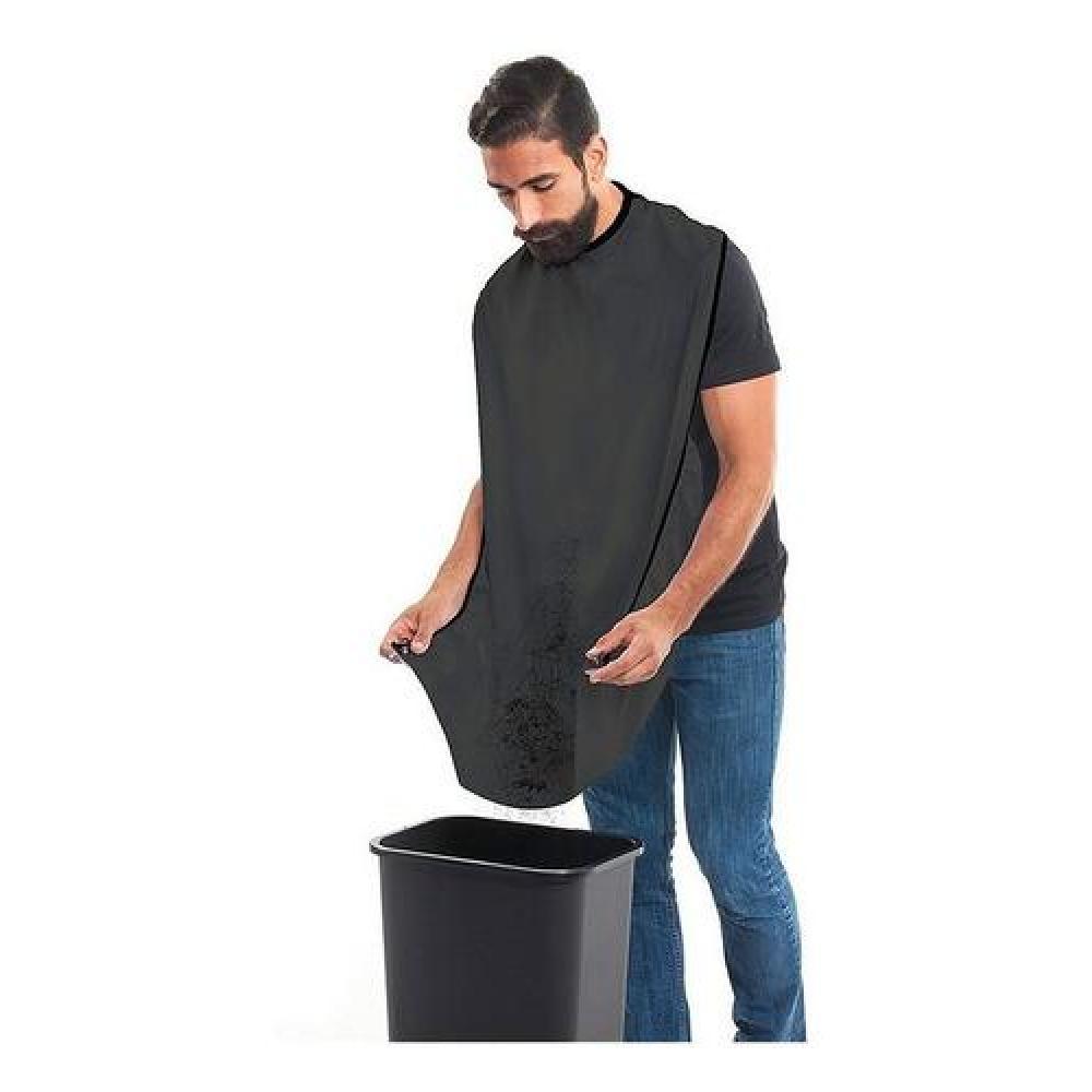 CAPA DELANTAL PARA CORTE DE BARBA AFEITADO AFEITAR EN COLOR BLANCO - 5