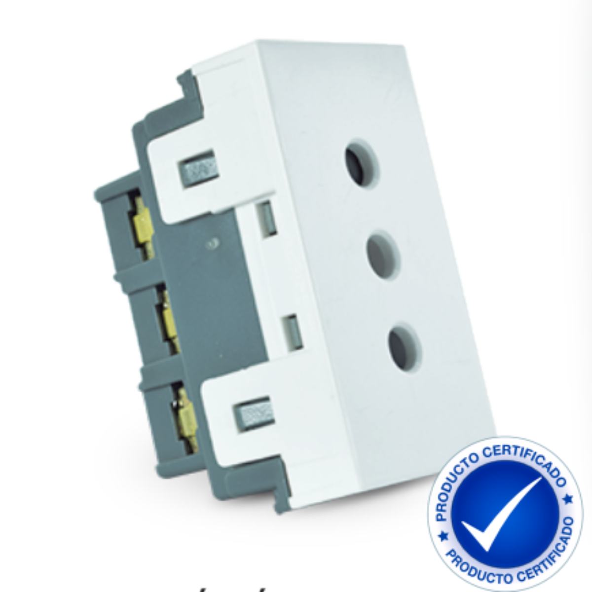 MÓDULO LEXO CTLE29 BLANCO TOMA DE CORRIENTE 2P+T 10A 250V, - 3