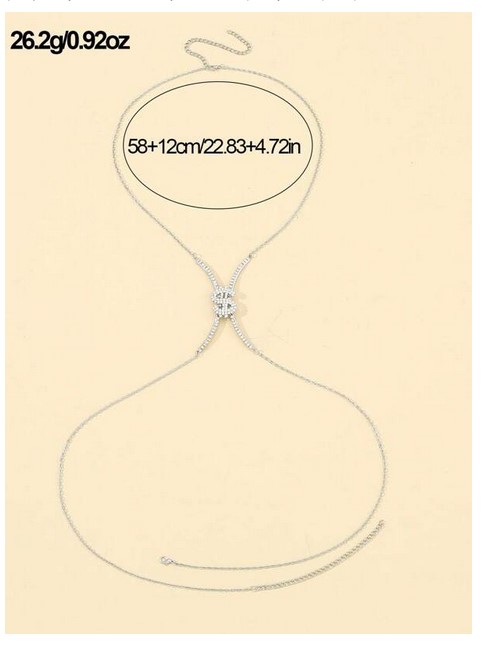 CADENA/COLLAR 2024 PARA EL CUERPO PECHO DOLAR SEXY DIVA FIESTA - 3
