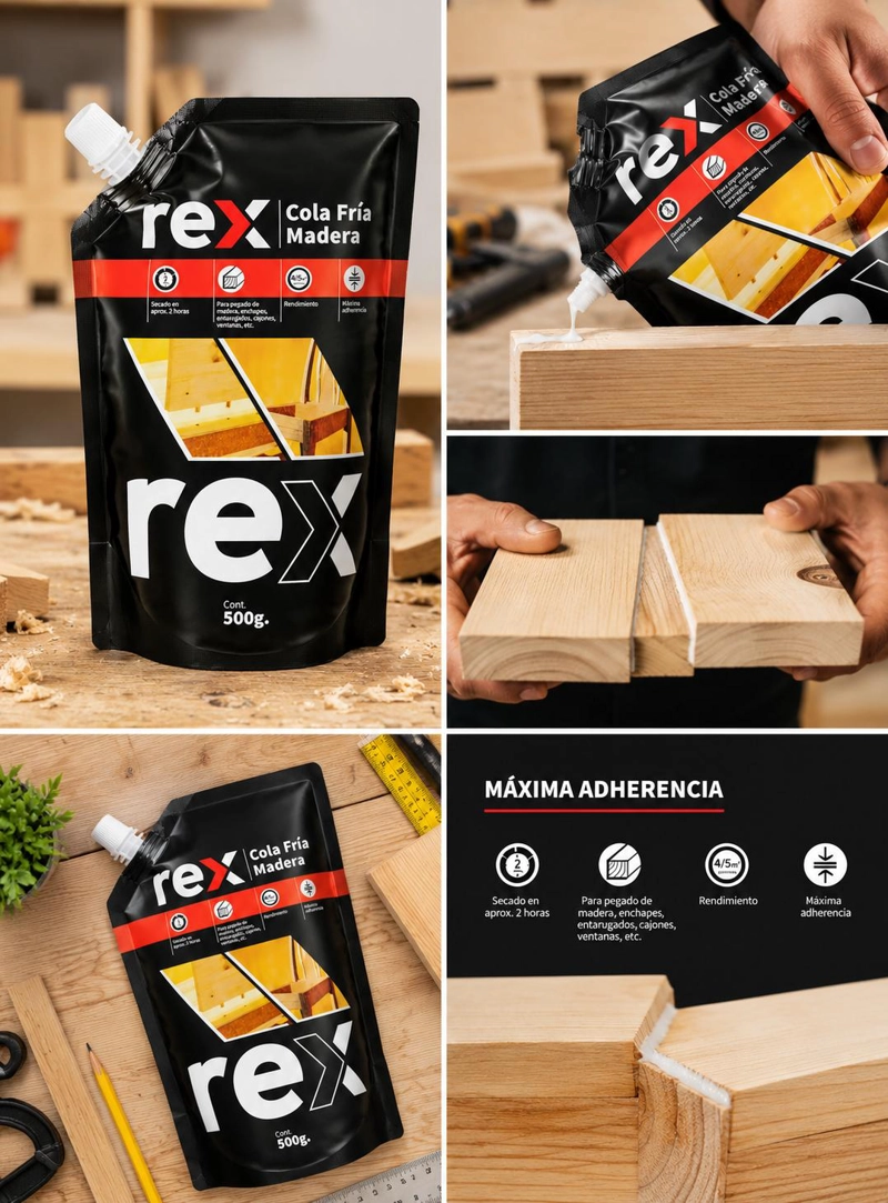 COLA FRIA PARA MADERA MAXIMA ADHERENCIA SECADO RAPIDO 500GRS - 3
