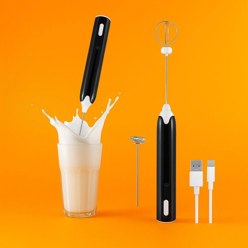 BATIDORA 2024 MINI BATIDOR REVOLVEDOR CAFÉ ESPUMA LECHE RECARGABLE USB - 2