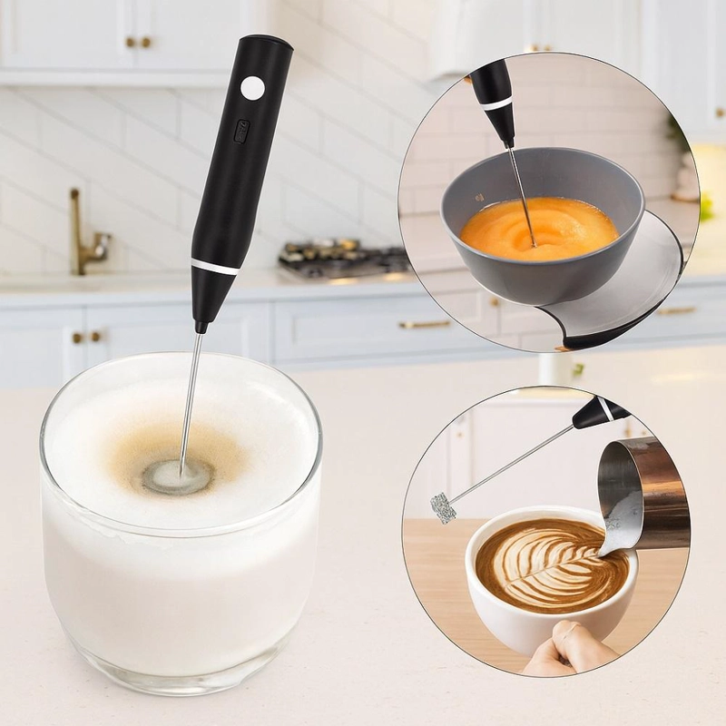BATIDORA 2024 MINI BATIDOR REVOLVEDOR CAFÉ ESPUMA LECHE RECARGABLE USB - 5