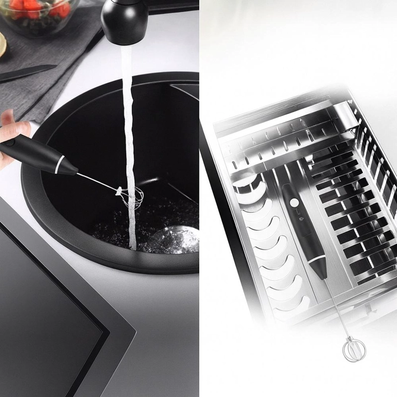 BATIDORA 2024 MINI BATIDOR REVOLVEDOR CAFÉ ESPUMA LECHE RECARGABLE USB - 6