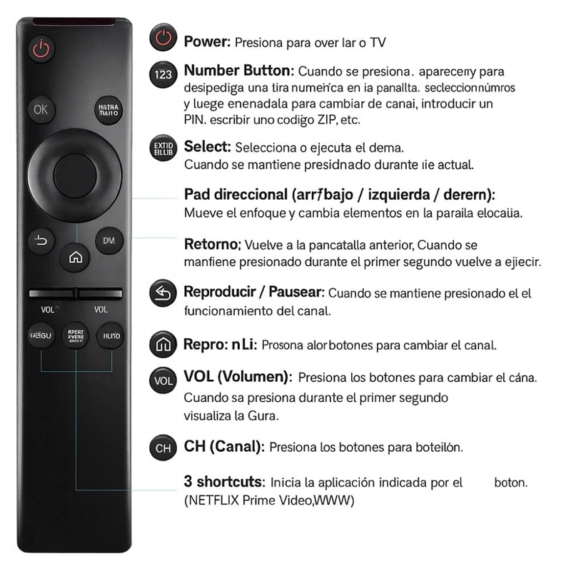 CONTROL GENÉRICO COMPATIBLE SAMSUNG SMART UHD TV 4K 2024 - 7
