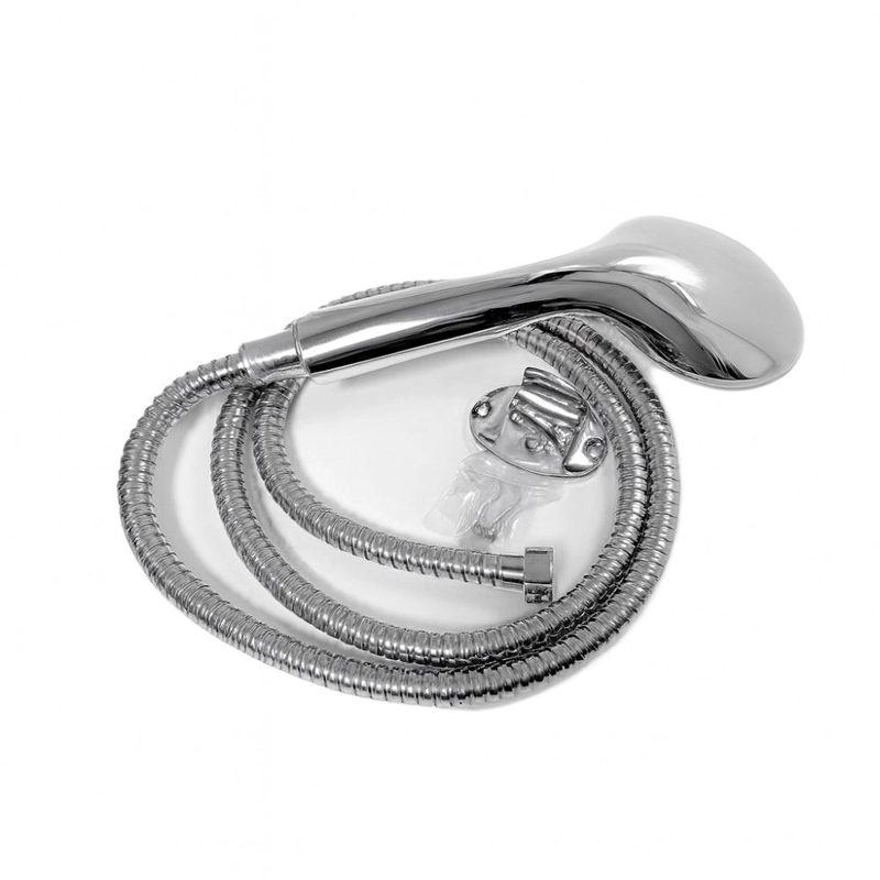 KIT DE DUCHA TELÉFONO CABEZAL FLEXIBLE Y SOPORTE MANGUERA SOPORTE CROMADO ACERO INO X - 3