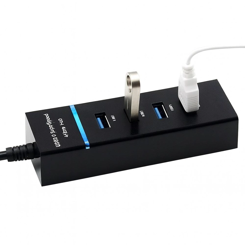 HUB 4 PUERTOS MULTI USB 3.0 INDICADOR LUZ LED ADAPTADOR - 2
