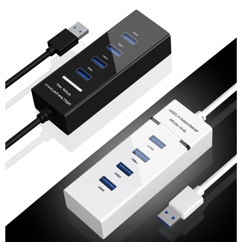 HUB 4 PUERTOS MULTI USB 3.0 INDICADOR LUZ LED ADAPTADOR - 4
