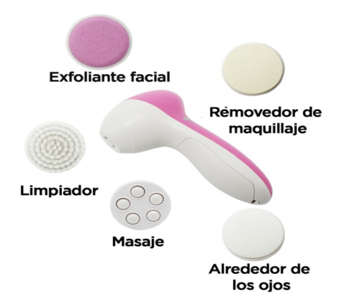 CEPILLO LIMPIADOR FACIAL 5 EN 1 MASAJEADOR EXFOLIANTE - 4