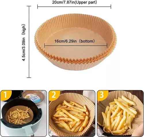 FORROS DESECHABLES ANTIADHERENTE FREIDORA 100 PCS AIR FRYER - 5