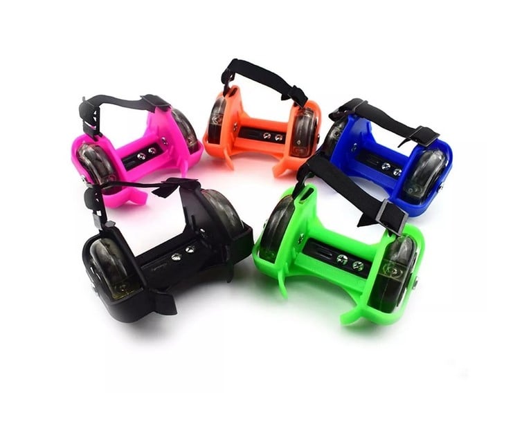 PATIN PATINES AJUSTABLES PARA ZAPATILLAS CON LUCES NIÑOS | VERDE - 1