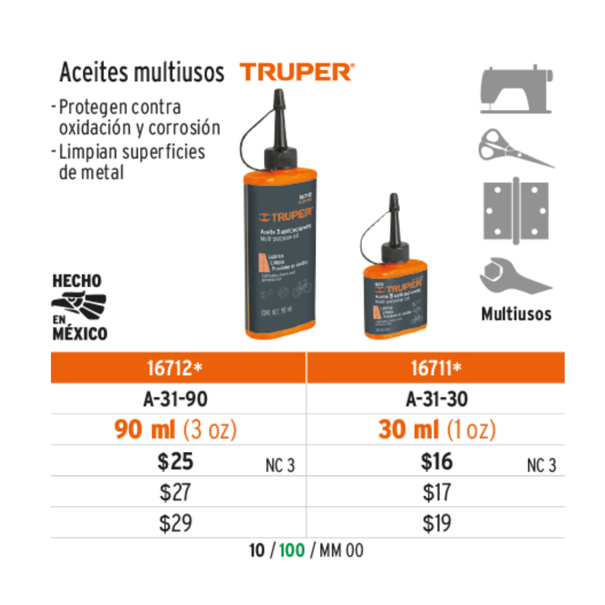 ACEITE SINTÉTICO MULTIUSO 90 ML TRUPER A-31-90 - 2