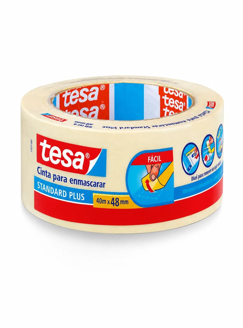 3 CINTAS DE ENMASCARAR MASKING TAPE TESA 40 MTS X 48 MM - 3