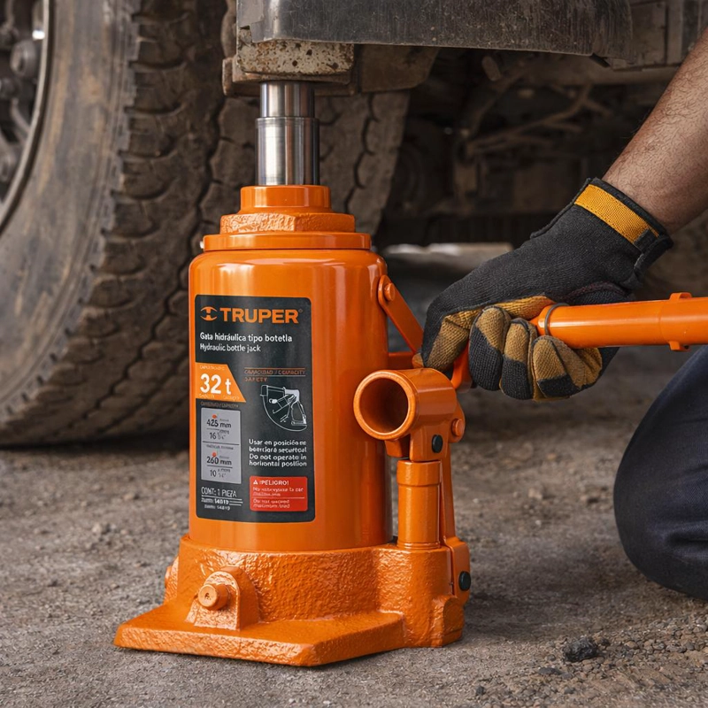 GATA HIDRAULICA T/BOTELLA PARA 32 TON GAT-32, TRUPER - 2