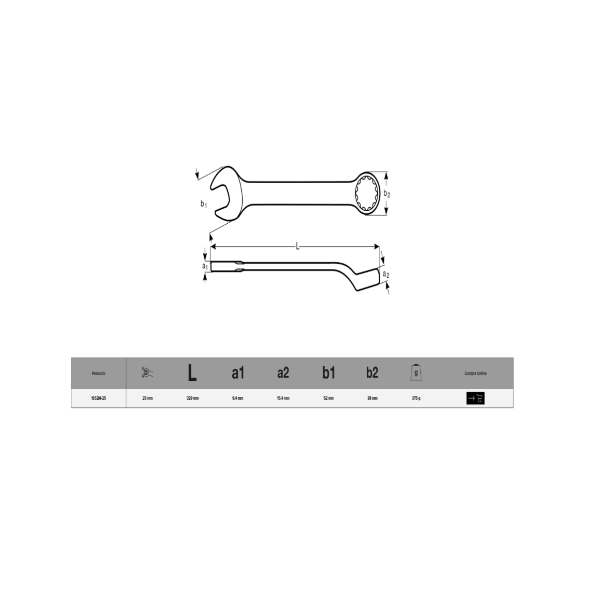 LLAVE PUNTA CORONA 1952M 25MM - 3