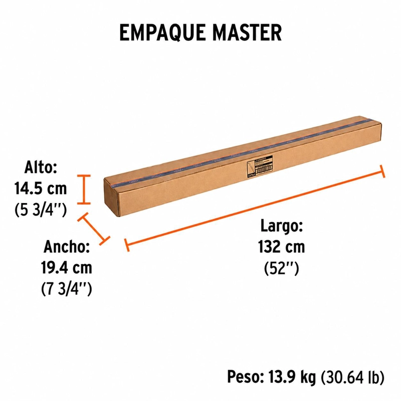 EXTENSION RIGIDA ACERO RODILLO DE 1,2 M HASTA 2,4 MTRS - 4