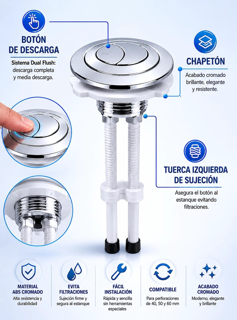 BOTÓN 2024 SUPERIOR ESTANQUE WC REDONDO UNIVERSAL FANALOZA - 5