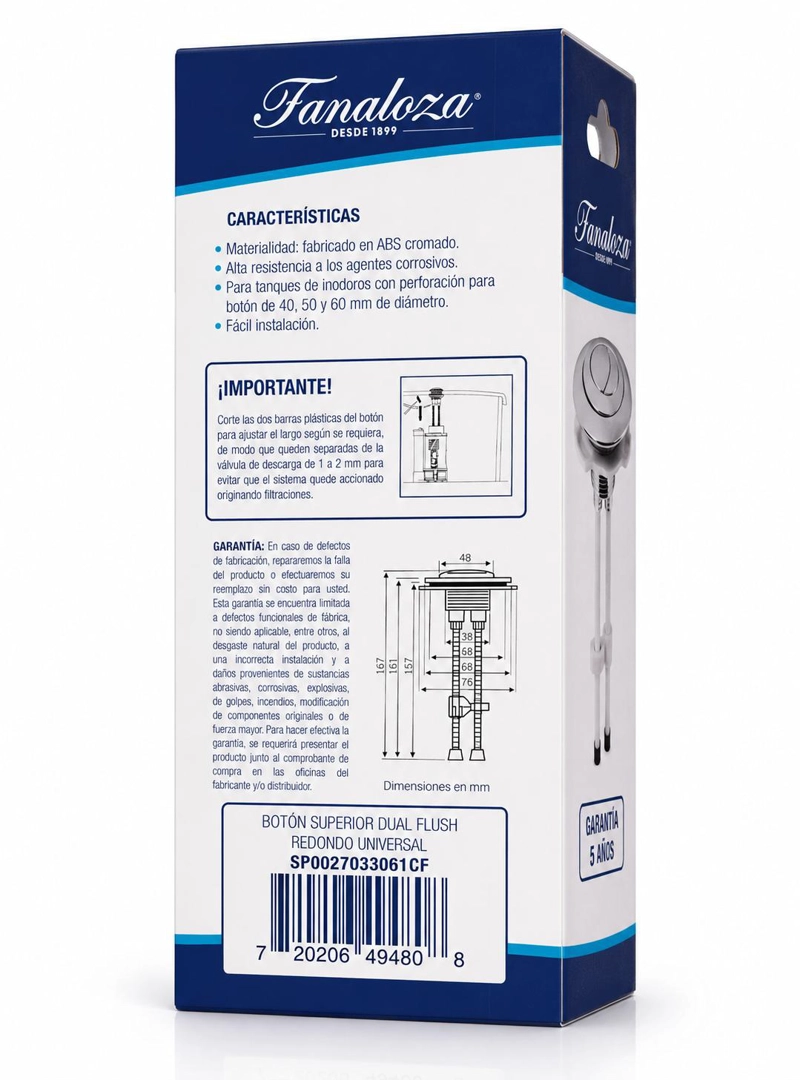 BOTÓN 2024 SUPERIOR ESTANQUE WC REDONDO UNIVERSAL FANALOZA - 6