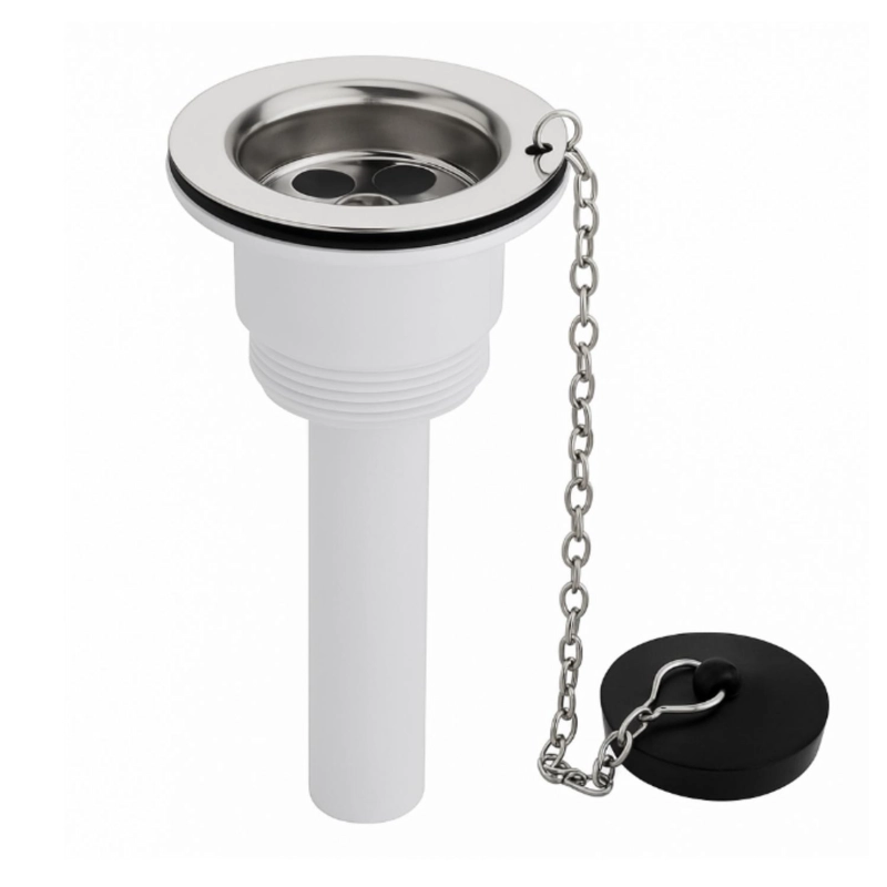 DESAGÜE LAVATORIO HOFFENS 1 1-4 CON TAPON Y CADENA - 2