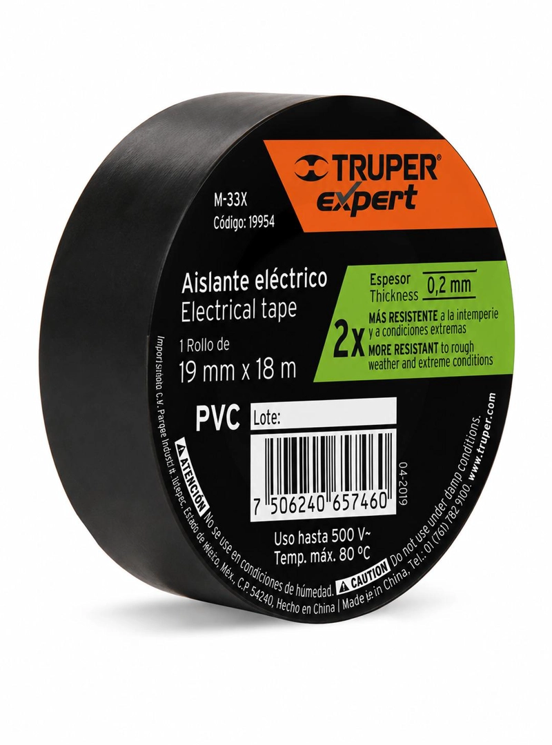 HUINCHA CINTA DE AISLAR 19MM X 18M TRUPER EXPERT M-33X - 1