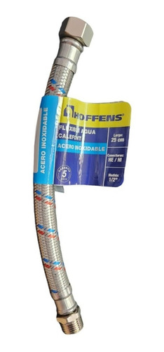 FLEXIBLE DE 1/2 ACERO INOXIDABLE 35CM CALEFONT HI-HI HOFFENS - 1