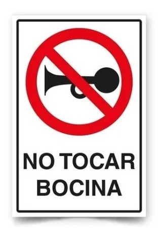 SEÑALÉTICA NO TOCAR BOCINA 30X20C PVC RÍGIDO CON ADHESIVO - 1
