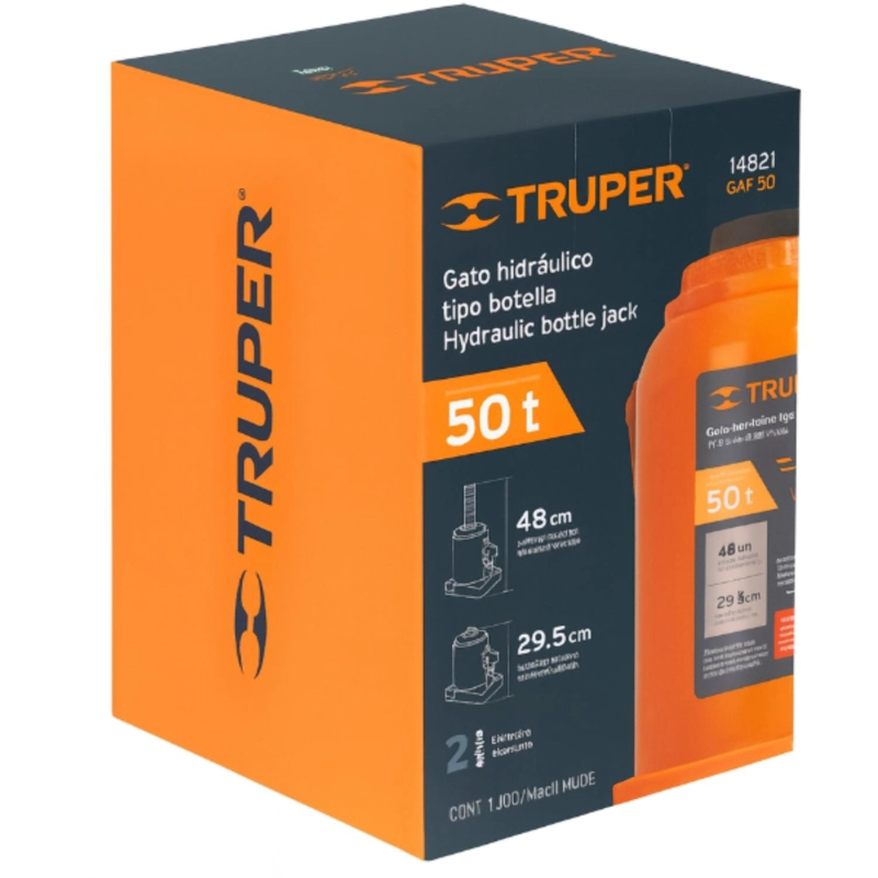 GATA HIDRAULICA 50 TN TIPO BOTELLA TRUPER GAT-50 - 3