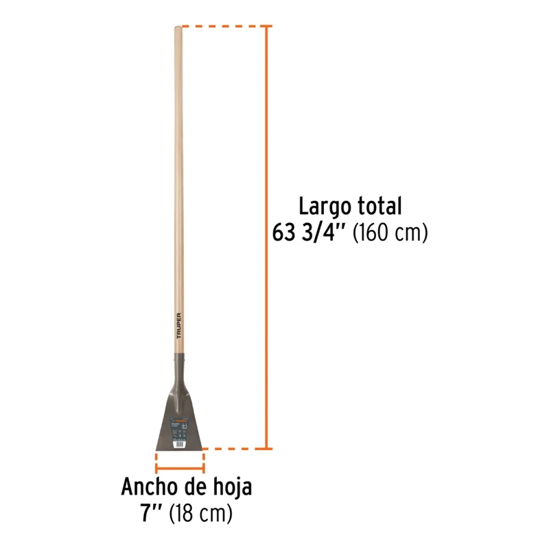 RASPADOR HOJA 7 PULG CON MANGO LARGO DE 54 PULG TRUPER - 1
